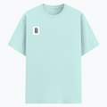 Cotton Stretch T-Shirt | Unisex Adult | 95% Cotton 5% Spandex Blend | 240 GSM, Breathable, Flexible | DTF Print Ready | Personalized | DTF | Typographic | Design | Everyday | Confident - right pocket - Mint - mockup 4