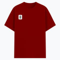 Cotton Stretch T-Shirt | Unisex Adult | 95% Cotton 5% Spandex Blend | 240 GSM, Breathable, Flexible | DTF Print Ready | Personalized | DTF | Typographic | Design | Everyday | Confident - right pocket - Red - mockup 4