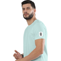 Cotton Stretch T-Shirt | Unisex Adult | 95% Cotton 5% Spandex Blend | 240 GSM, Breathable, Flexible | DTF Print Ready | Personalized | DTF | Typographic | Design | Everyday | Confident - left sleeve - Mint - mockup 5