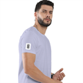 Cotton Stretch T-Shirt | Unisex Adult | 95% Cotton 5% Spandex Blend | 240 GSM, Breathable, Flexible | DTF Print Ready | Personalized | DTF | Typographic | Design | Everyday | Confident - right sleeve - Lavender - mockup 6