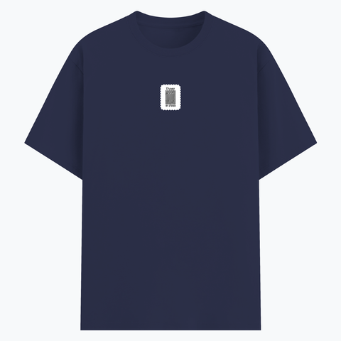 Basic T-Shirt | Unisex XS-2XL | Poly-Cotton Blend | Soft Finish & Durable | Everyday Wear | Personalized | DTG | Typographic | Design | Everyday | Confident - front - Navy Blue - mockup 1
