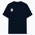 Basic T-Shirt | Unisex XS-2XL | Poly-Cotton Blend | Soft Finish & Durable | Everyday Wear | Personalized | DTG | Typographic | Design | Everyday | Confident - right pocket - Navy melange - mockup 4