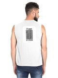 Men's Sleeveless T-Shirt | Regular Fit | 180 GSM Bio-Washed Cotton | Pre-Shrunk, Double Stitched | Men | Personalized | DTF | Typographic | Design | Everyday | Confident - back - White - mockup 2