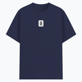 Basic T-Shirt | Unisex Fit, Sizes XS-2XL | 180 GSM Poly-Cotton Blend, DTF Ready | Bio-Wash, Silicon Finish, Durable Stitching | Adults | Personalized | DTF | Typographic | Design | Everyday | Confident - front - Navy Blue - mockup 1