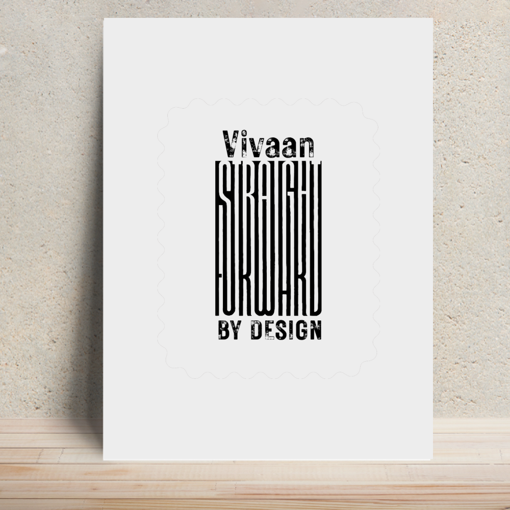Metal Posters | 8x11.7 & 11.7x15.7 in | 1mm Thick Metal | Magnetic Mount, Waterproof, Glossy Finish | Unisex Home Decor | Personalized | Typographic | Design | Everyday | Confident - front - White - mockup 1