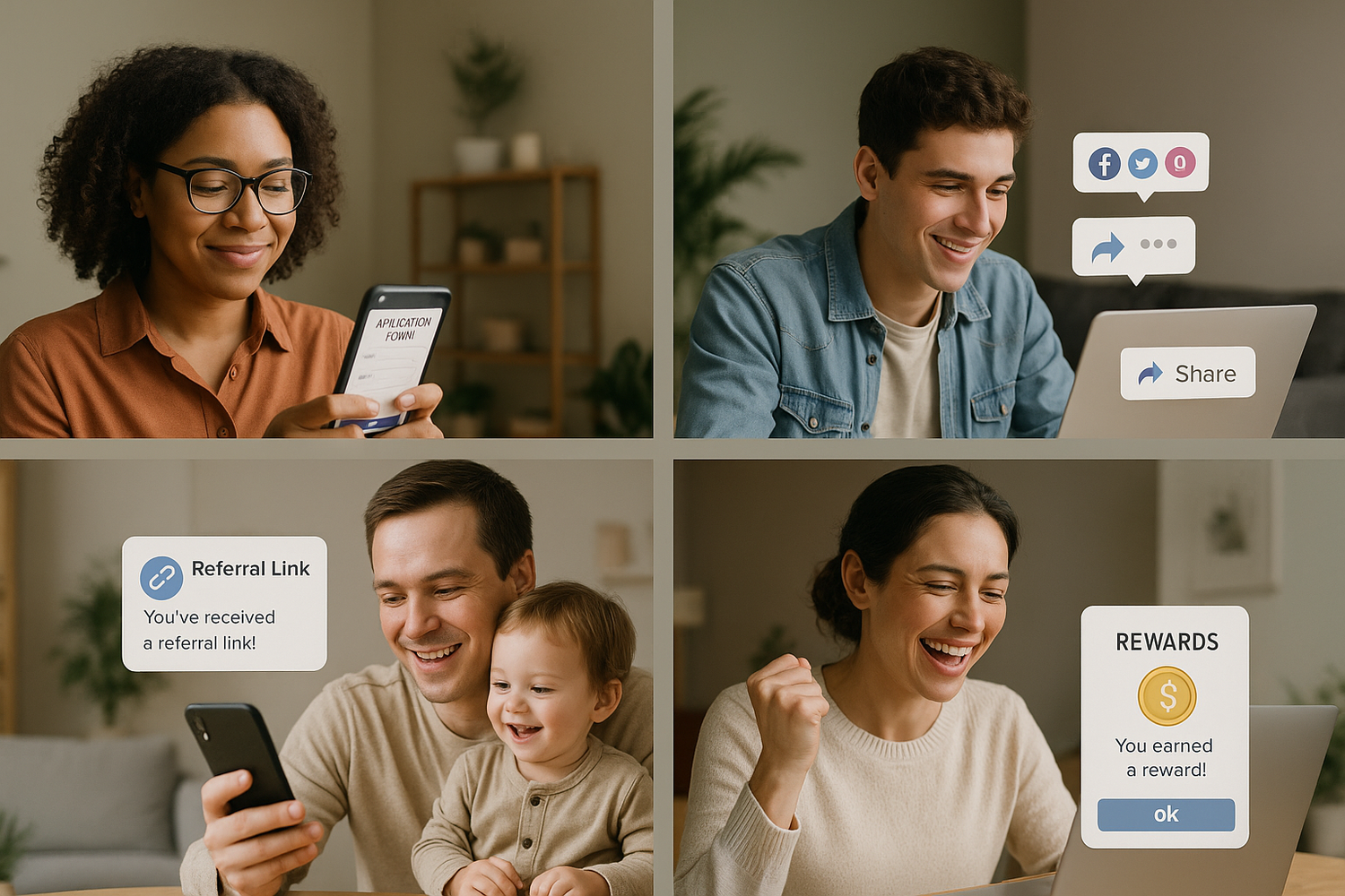 Step-by-step visual guide for referral marketing