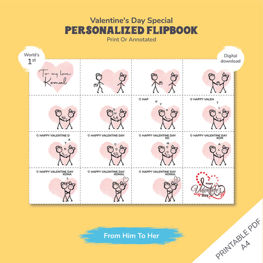 Personalized Love Story Flipbook: A Custom Illustrated Journey From Him To Her