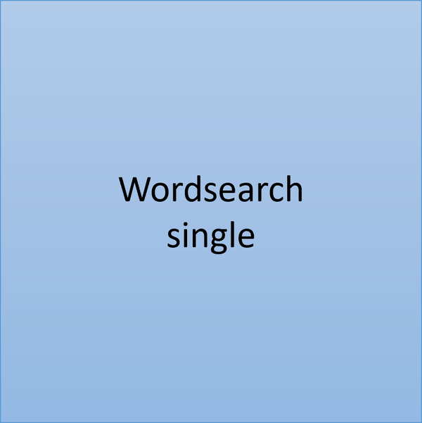 🔎 Personalized Single Wordsearch Challenge